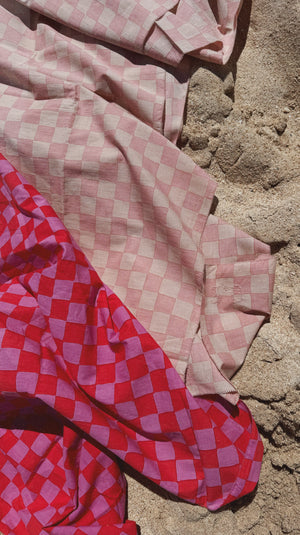 Wyeth Sarong, <i>pink+nude check</i>