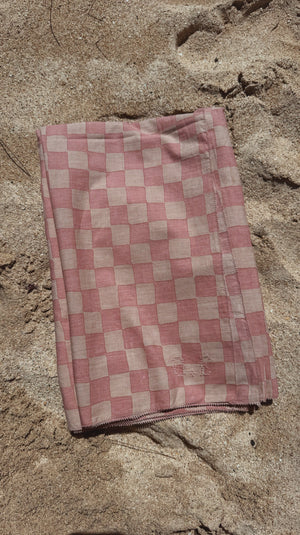 Wyeth Sarong, <i>pink+nude check</i>