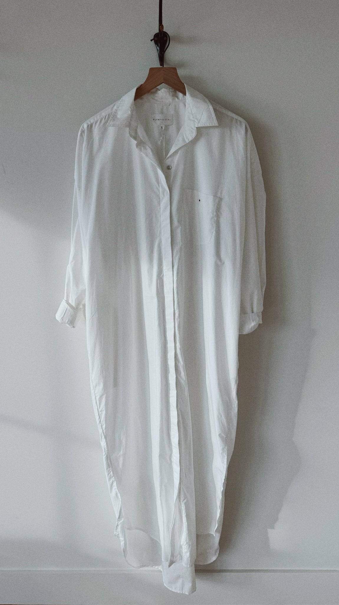 Duster dress, <i>white poplin</i>