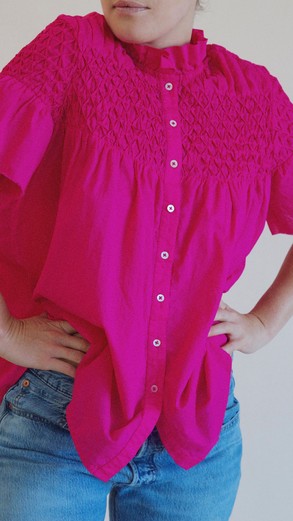 Nora top, <i>electric pink</i>